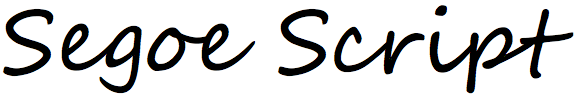 Segoe Script