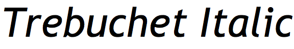 Trebuchet Italic