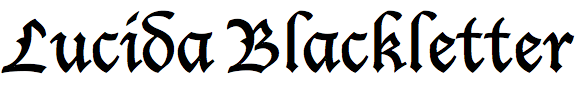 Lucida Blackletter