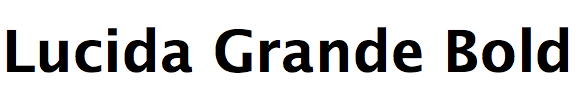 Lucida Grande Bold