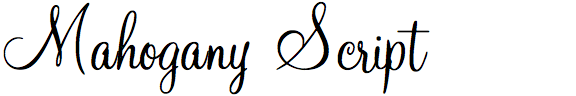 Mahogany Script