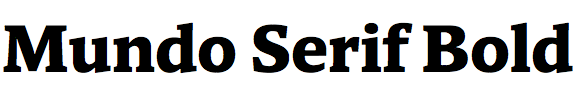 Mundo Serif Bold