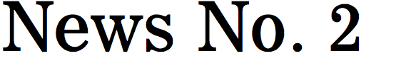 News No. 2