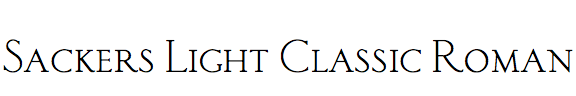 Sackers Light Classic Roman