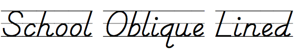 School Oblique Lined