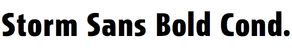 Storm Sans Bold Condensed