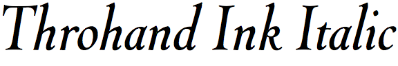 Throhand Ink Italic