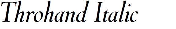Throhand Italic