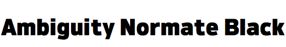 Ambiguity Normate Black