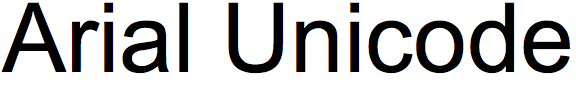 Arial Unicode