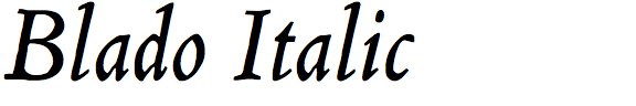 Blado Italic