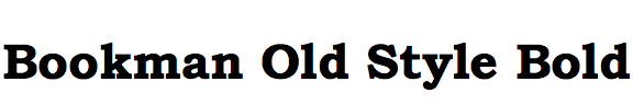 Bookman Old Style Bold