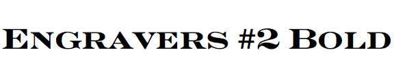 Engravers #2 Bold
