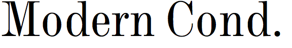 Monotype Modern Condensed