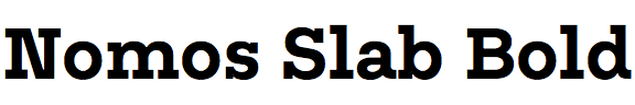 Nomos Slab Bold