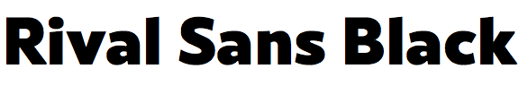 Rival Sans Black