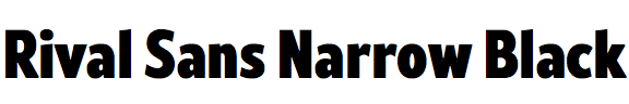 Rival Sans Narrow Black