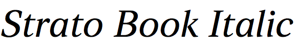 Strato Book Italic