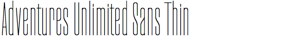 Adventures Unlimited Sans Thin