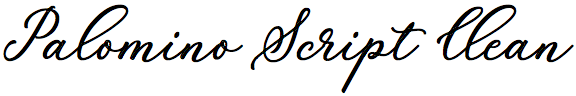 Palomino Script Clean