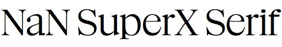 NaN SuperX Serif