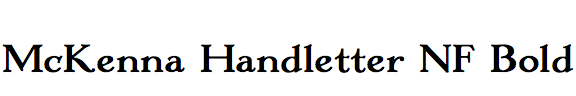 McKenna Handletter NF Bold