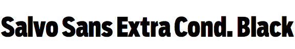Salvo Sans Extra Condensed Black