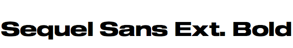 Sequel Sans Extended Bold