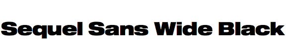 Sequel Sans Wide Black