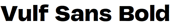 Vulf Sans Bold