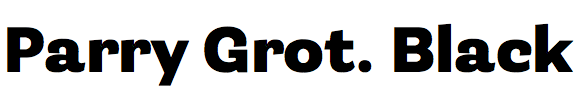 Parry Grotesque Black