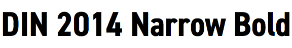 DIN 2014 Narrow Bold