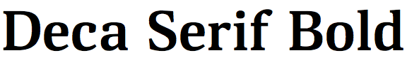 Deca Serif Bold