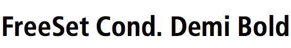 FreeSet Condensed Demi Bold