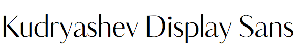 Kudryashev Display Sans