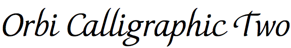 Orbi Calligraphic Two