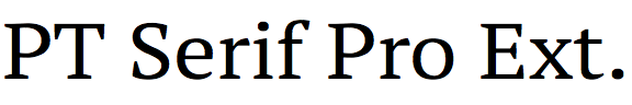 PT Serif Pro Extended
