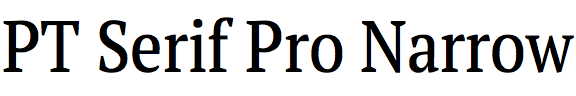 PT Serif Pro Narrow