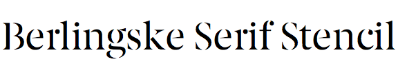 Berlingske Serif Stencil