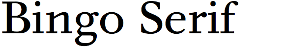 Bingo Serif