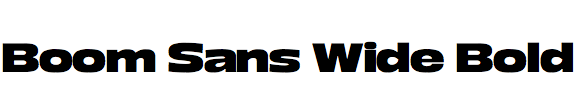Boom Sans Wide Bold