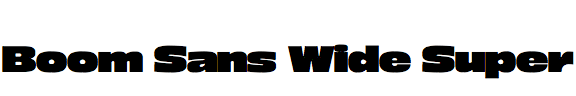Boom Sans Wide Super