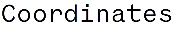 Coordinates
