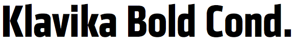 Klavika Bold Condensed