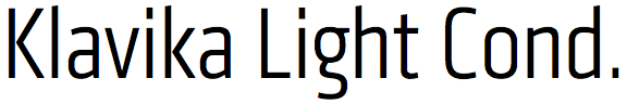 Klavika Light Condensed