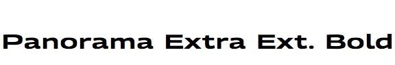 Panorama Extra Extended Bold