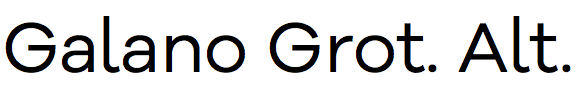 Galano Grotesque Alternate