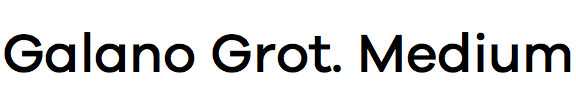 Galano Grotesque Medium
