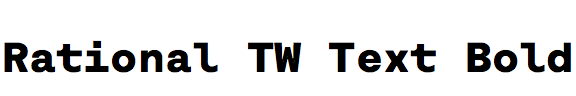 Rational TW Text Bold