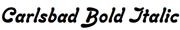 Carlsbad Bold Italic